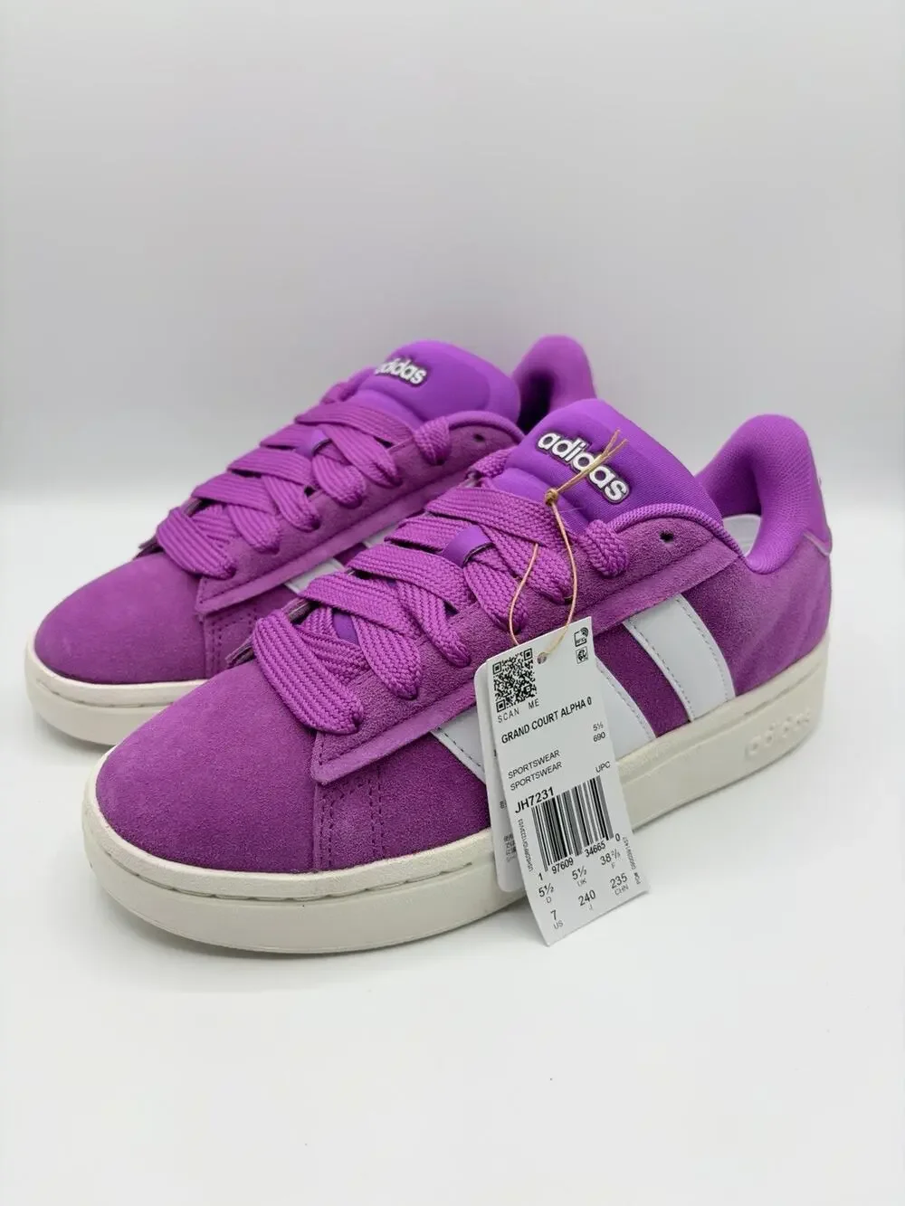 Adidas Sneakers Grand Court Alpha 0 Shoes Purple Women’s Sz 7 JH7231 NWOB